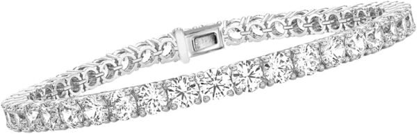 Diamond2Deal 14k Gold Round Cut Lab Grown Diamond Tennis Bracelet (1ct to 10ct, Color-D, Clarity- VS) 7 inch