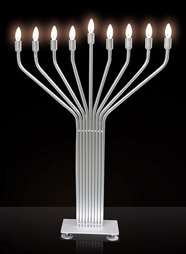 Zion Judaica Extra Large Electric Menorah 44'' Big Display Minorah w/Auto Lighting LED Bulbs Included - for Indoor use Only Lighted Hanukkah...