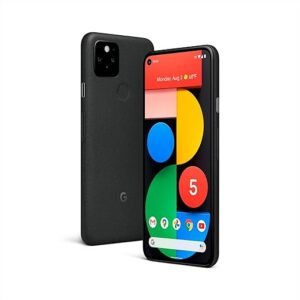 Google Pixel 5 5G, US Version, 128GB, Just Black - Unlocked (Renewed)