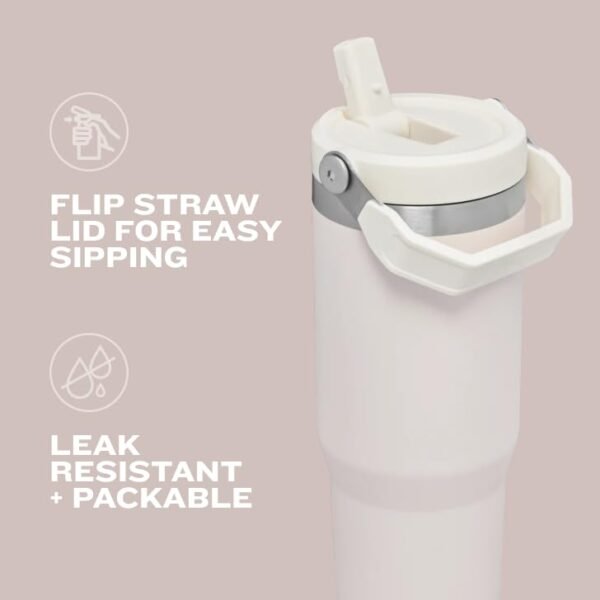 Stanley IceFlow Stainless Steel Tumbler with Straw - Vacuum Insulated Water Bottle for Home, Office or Car Reusable Cup with Straw Leak Resistant... - Image 6
